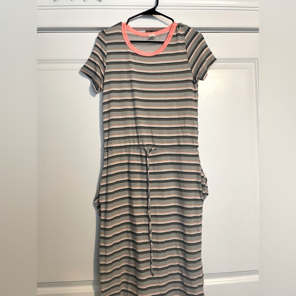 stripped T-shirt dress